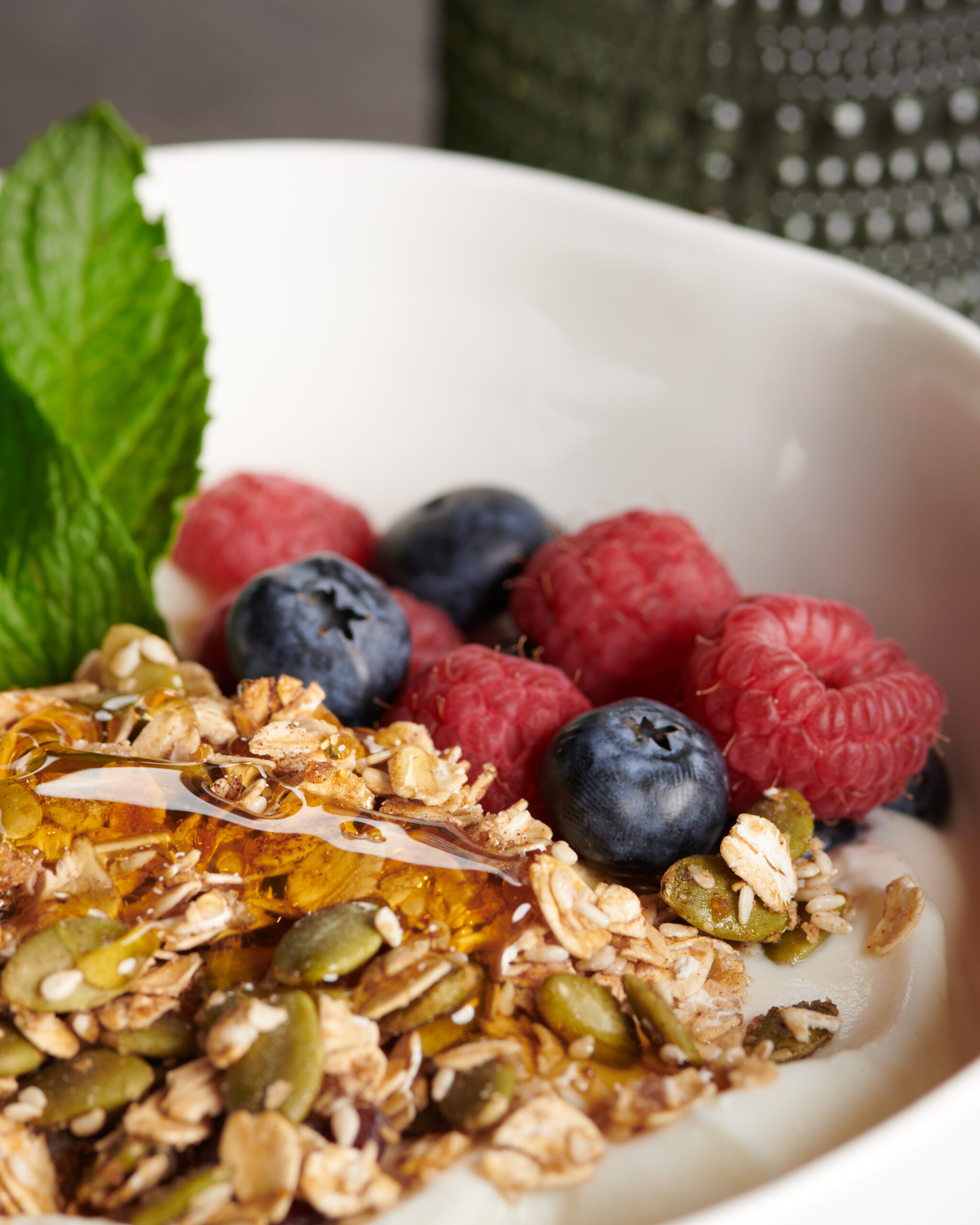 El Paso Food Photography - Oatmeal with honey and fruit.