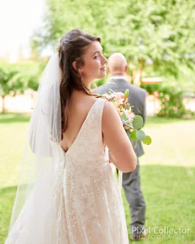 Wedding Photography - Father's first look.